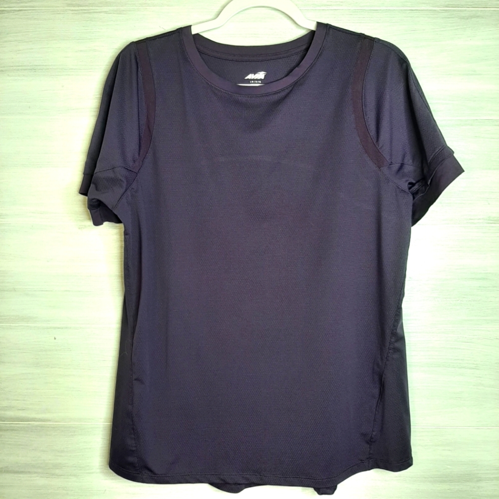 Avia mesh with reflective, running  T-shirt, purple size Large( 12-14)